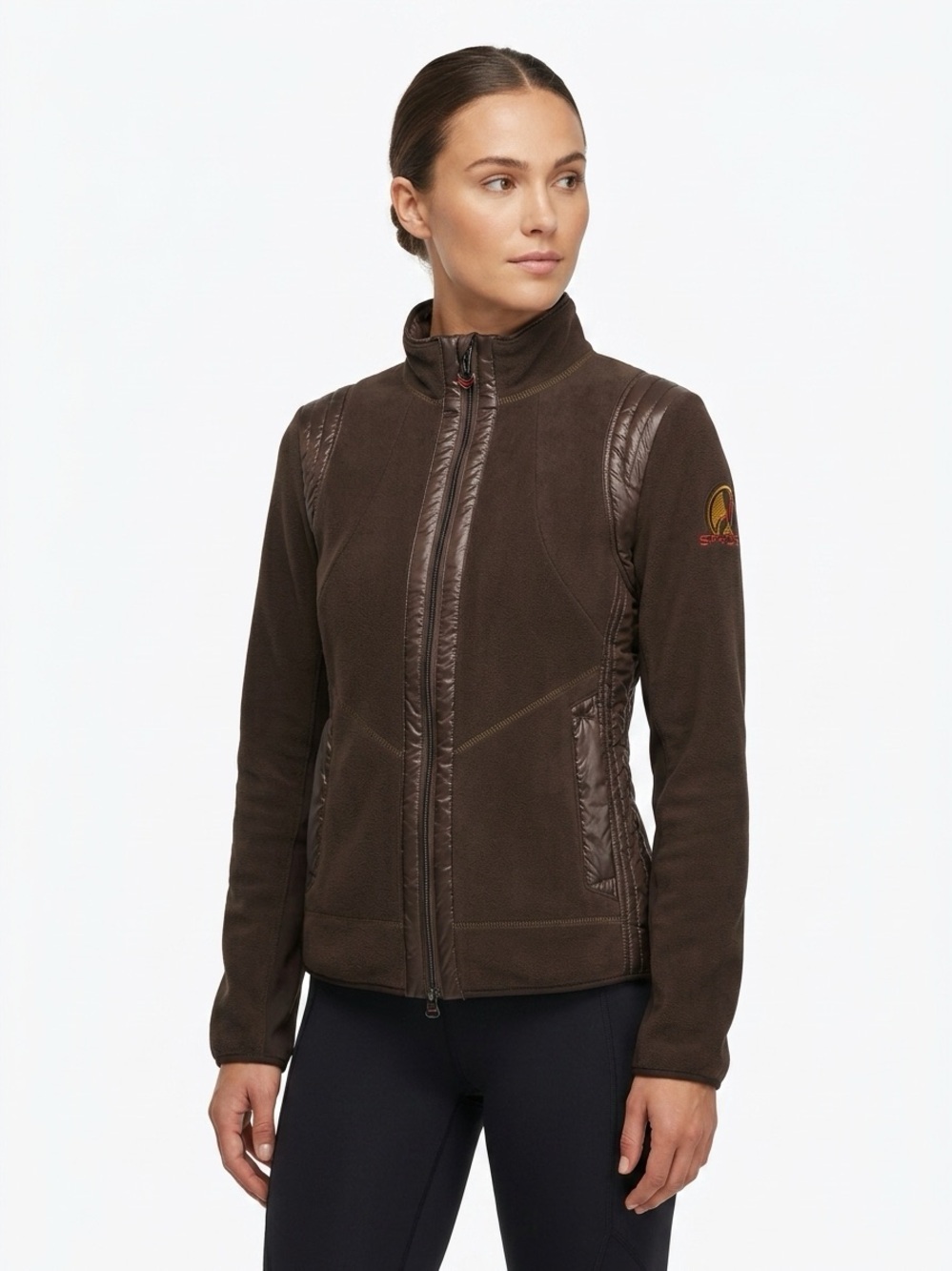 Sportalm Full Zip Jacket Apocalypse Aero Space Metallic Fleece Brown 40